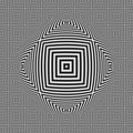 Black and white optical illusion square seamless pattern with 3D sphere Royalty Free Stock Photo