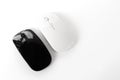 black and white optical wireless mouse Royalty Free Stock Photo