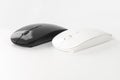 black and white optical wireless mouse Royalty Free Stock Photo