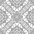 Black and white oriental pattern