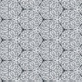 Black and white ornament with floral pattern. Seamless background in vector for coloring book page or textile design Royalty Free Stock Photo