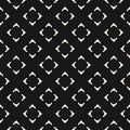 Black and white ornamental geometric floral seamless pattern. Oriental ornament Royalty Free Stock Photo