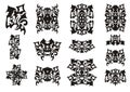 Black and white ornate elements Royalty Free Stock Photo