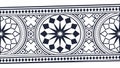Black and White Ornate Geometric Border Vector, vector design Generative AI Royalty Free Stock Photo