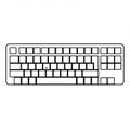 Black and white outline of a standard computer keyboard layout. It features Royalty Free Stock Photo