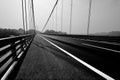 Black and white overpass bridge Royalty Free Stock Photo