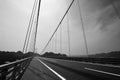 Black and white overpass bridge Royalty Free Stock Photo