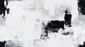 a black white and white painting with bold impasto strokes, capturing the artist's dedication to minimalism and