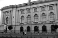 Black&White. Palace of the romanian king Carol I. Bucharest - Bucuresti.