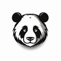 Black And White Panda Bear Logo With Chinese Iconography