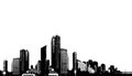 Black and white panorama city.