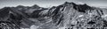 Black & White Panorama - Colorado Rocky Mountains, Sangre de Cristo Range Royalty Free Stock Photo