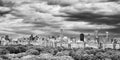 Stormy sky over Manhattan skyline, New York, USA. Royalty Free Stock Photo