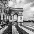 Black and white, Paris, arc de triomphe