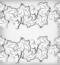 Black and white pattern of branches and grapes. EPS10 illustration