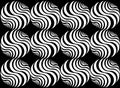 Black and white pattern in a circle. Background.