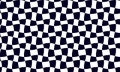 Black and white pattern of a curved chessboard in flat style for printing and decoration. Vector illustration Royalty Free Stock Photo