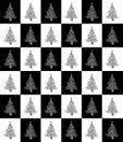 Bianco e nero modello progetto albero di natale 