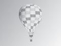 A black and white pattern design hot air balloon in the sky vector illustration
