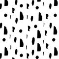 Black and white pattern with different shapes. Royalty Free Stock Photo