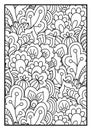 Black and white pattern. Ethnic henna background. Royalty Free Stock Photo