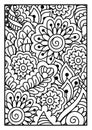 Black and white pattern. Ethnic henna background. Royalty Free Stock Photo