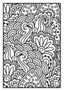 Black and white pattern. Ethnic henna hand drawn background. Royalty Free Stock Photo