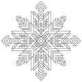 Black and white pattern of Latvian Auseklis symbol. Royalty Free Stock Photo