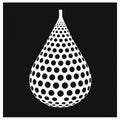 Surrealistic Black And White Pear Icon With Distorted Dots Royalty Free Stock Photo