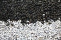 Black and white pebbles Royalty Free Stock Photo