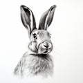 Hyperrealistic Rabbit Portrait Drawing With High Contrast And Realism Royalty Free Stock Photo