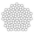 Black and white pentagon pentagon pattern. vector