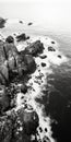 Captivating Black And White Coastal Photograph In National Geographic Style Royalty Free Stock Photo