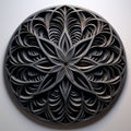 Organic Art Nouveau Inspired 3d Round Design With Hemp Pattern