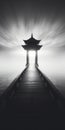 Surreal Stone Pagoda: A Cinematic Journey Inspired By Michael Kenna