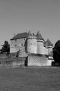 Black and White Photo of Chateau de Fenelon Royalty Free Stock Photo