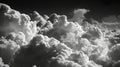 Black and white photo of clouds in the sky Royalty Free Stock Photo