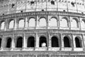 Black and white photo of Colosseum in Rome Royalty Free Stock Photo