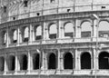 Black and white photo of Colosseum in Rome Royalty Free Stock Photo