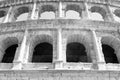 Black and white photo of Colosseum in Rome Royalty Free Stock Photo