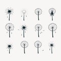 Ethereal Trees A Vector Illustration With Dandelion Shapes Royalty Free Stock Photo