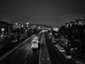 Black and White photo of eastern europe highway