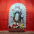 Colorful photo of goddess kali worshipped in India