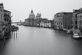 Black and white photo Grand canal Royalty Free Stock Photo