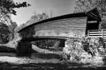 Black and White Photo of Humpback Bridge Royalty Free Stock Photo