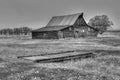 Mormon barn at the foot of the Tetons in Jackson Wyoming Royalty Free Stock Photo