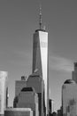 Black and White Photo of One World Trade Center in New York City Royalty Free Stock Photo