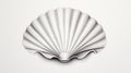 a black and white photo of a scallop shell. generative ai