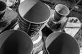 Black and White photo of Space Shuttle Engine Royalty Free Stock Photo
