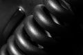 Black and white photo with spiral wire macro Royalty Free Stock Photo